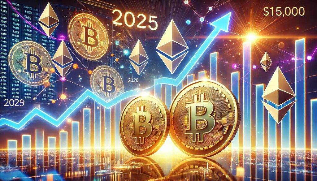 2025년 암호화폐 강세장 전망: 비트코인 15만 달러, 이더리움 8000달러